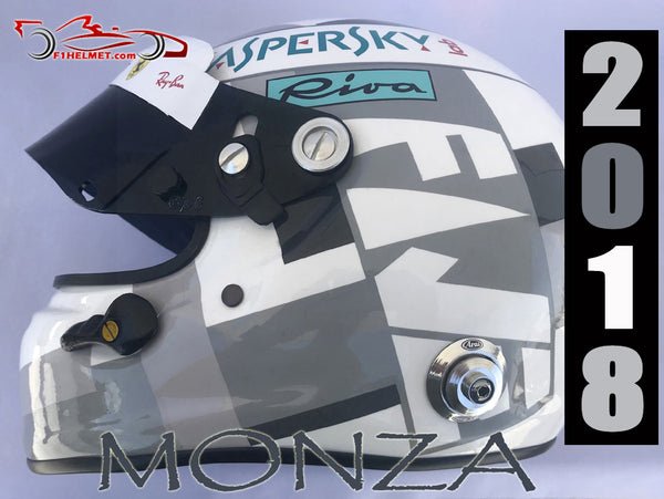 Sebastian Vettel 2018 MONZA GP Replica Helmet / Ferrari F1 - www.F1Helmet.com